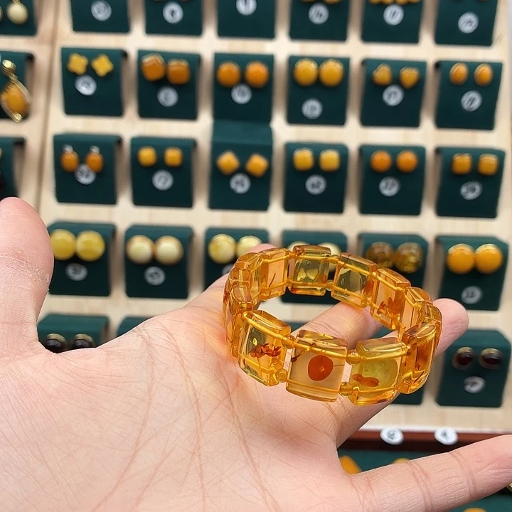 琥珀未镶嵌手链精品
