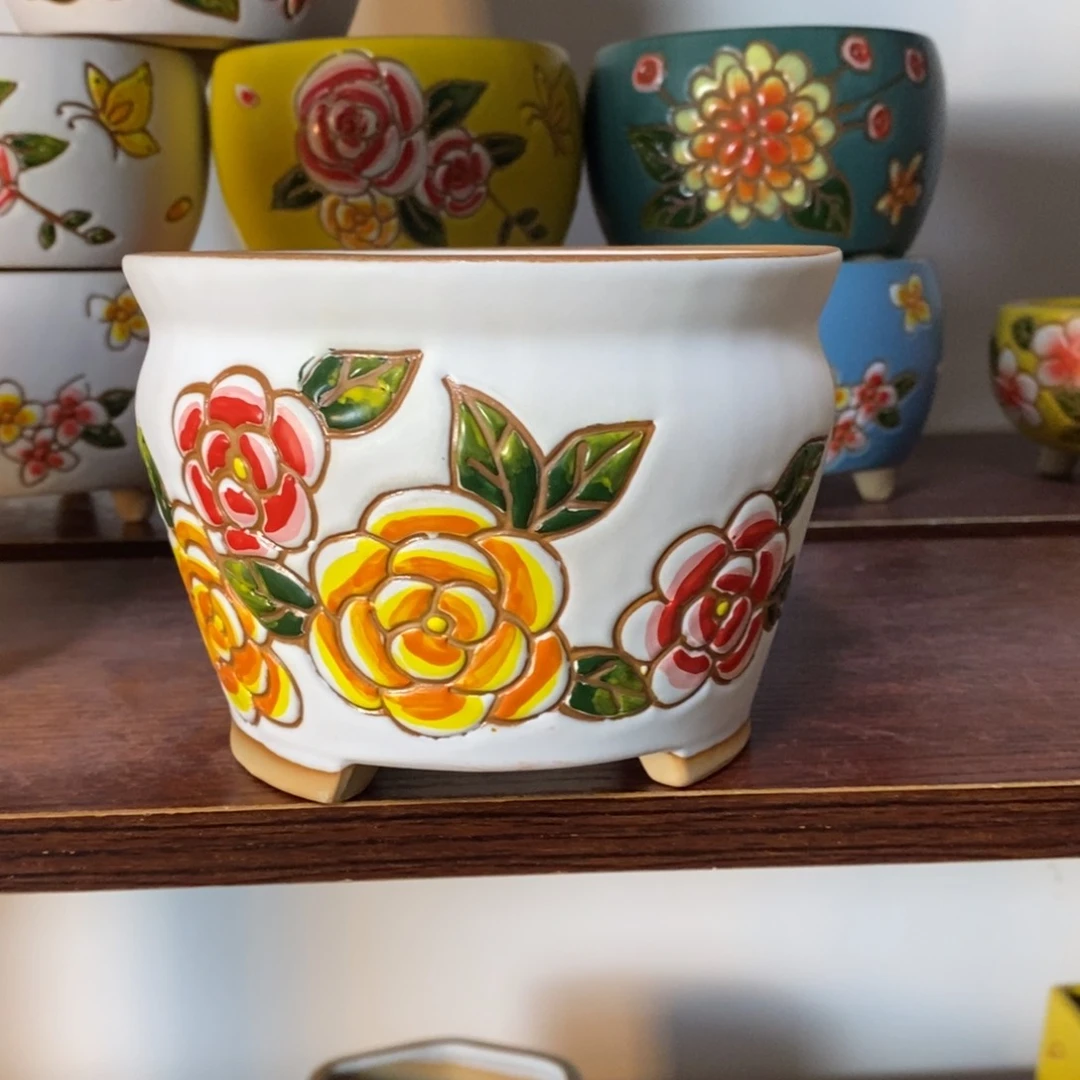 红陶韩式多肉植物花盆