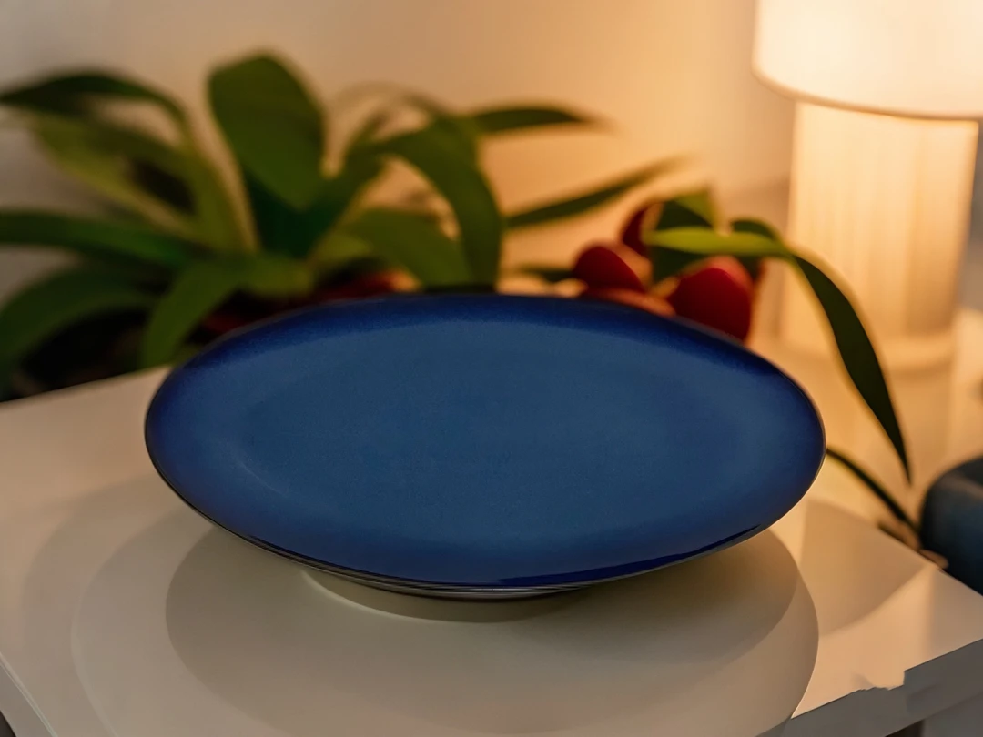 063默认微瑕蓝色黑色复古简约绿色陶瓷大鱼盘盘子15英寸38.1cm