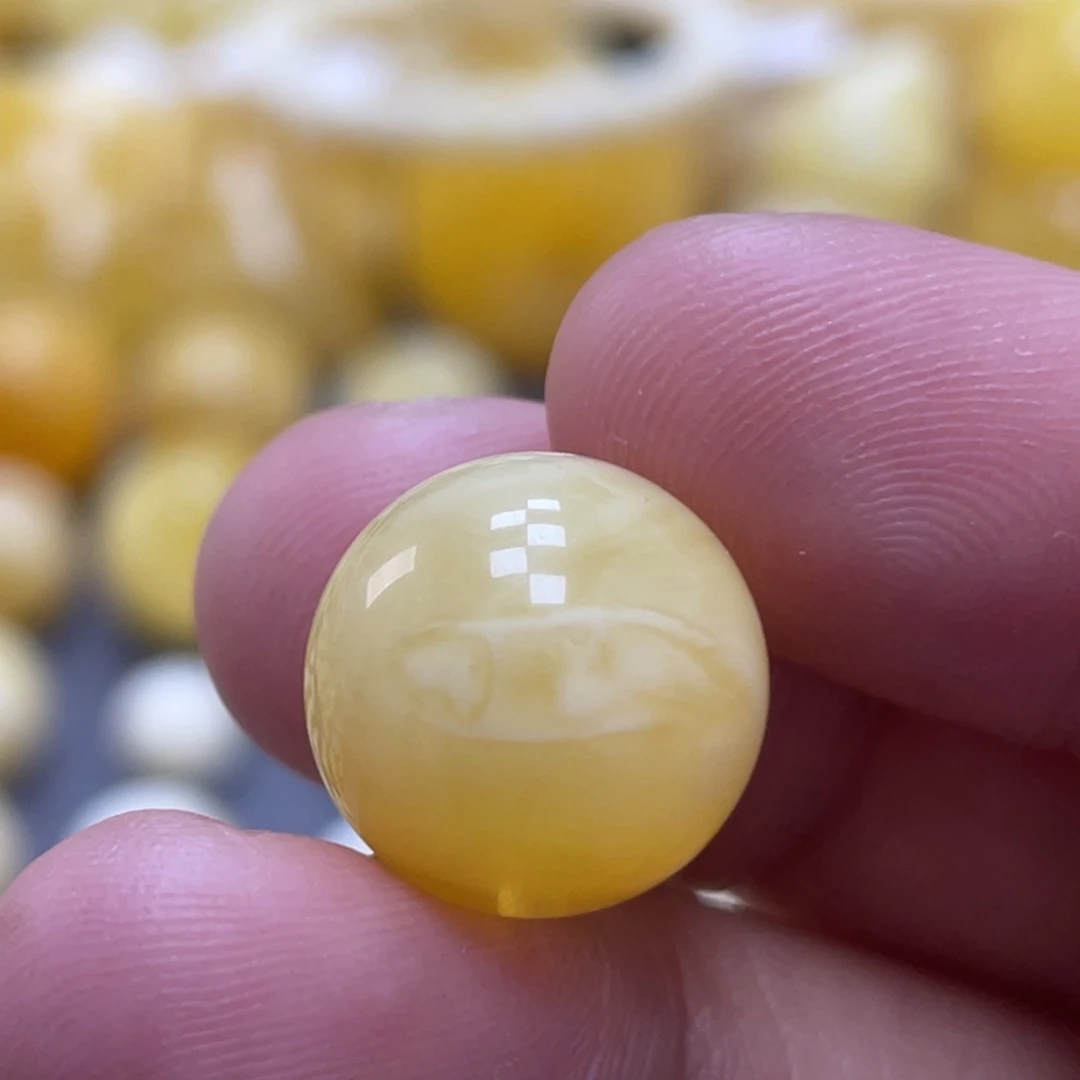 蜜蜡未镶嵌裸石14.4mm福利款