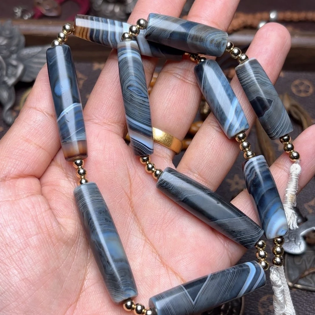 铜星月菩提吊坠项链