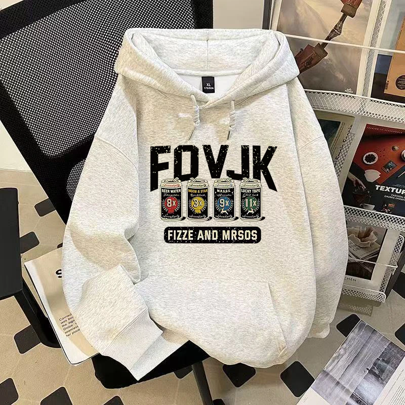 卫衣男春秋季加绒加厚新款重磅宽松休闲外套ins美式港风高街男装