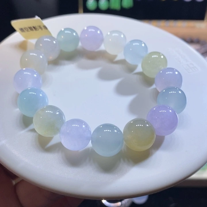 翡翠未镶嵌吊坠(不含链)翡翠糖果色手串