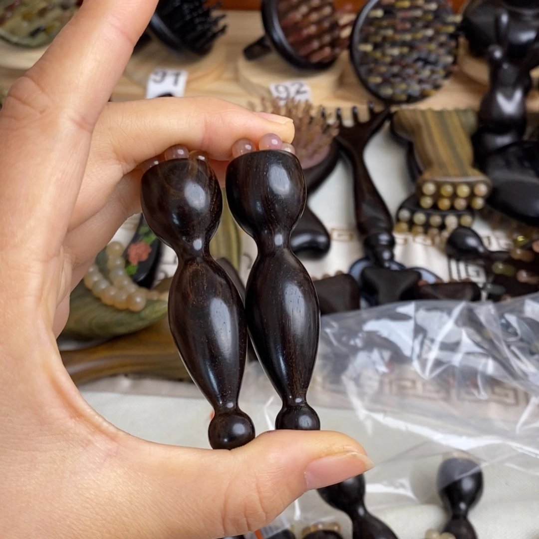 紫光檀按摩梳子按摩