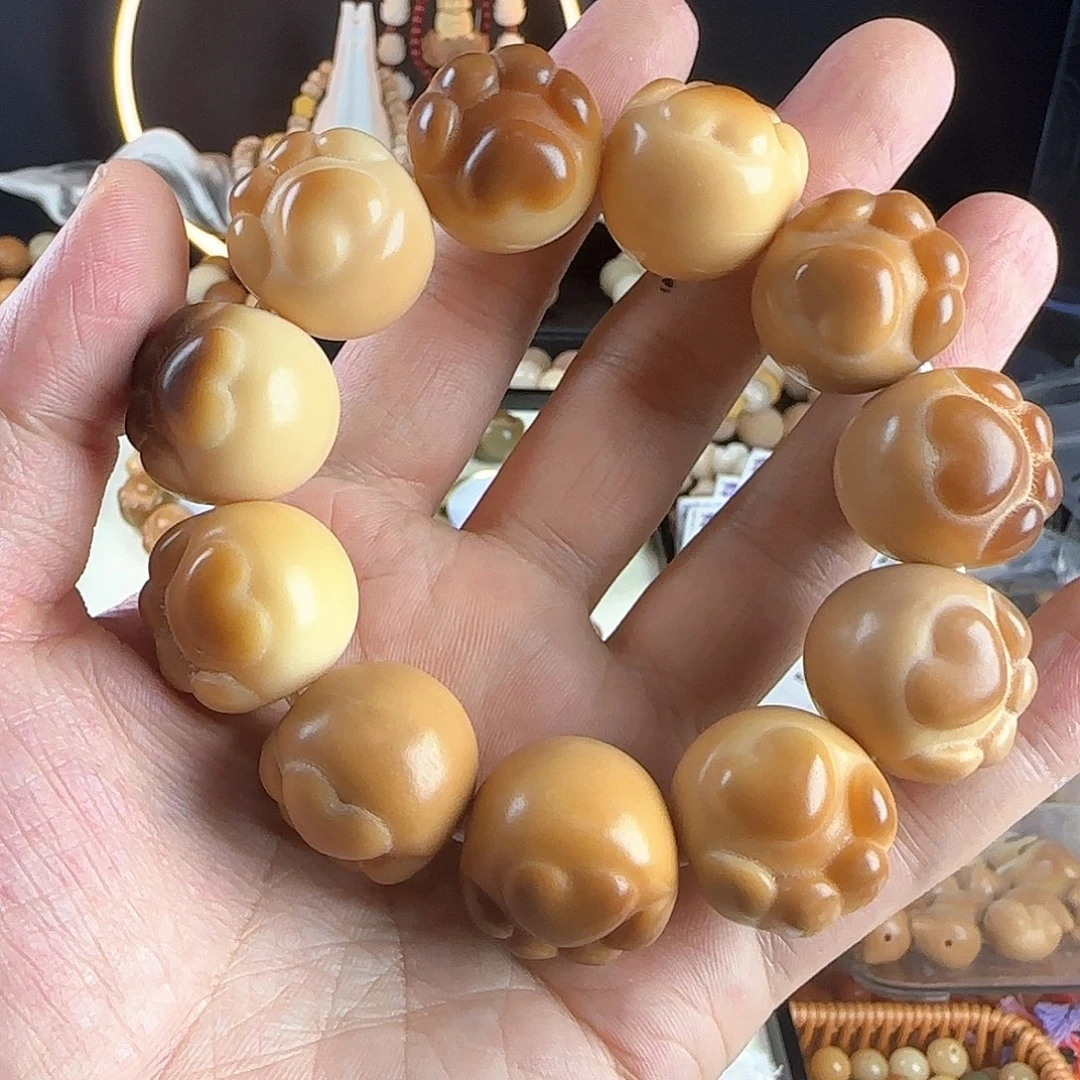 菩提根/象牙果吊坠主*卡23爱心猫抓手串一条默认微瑕