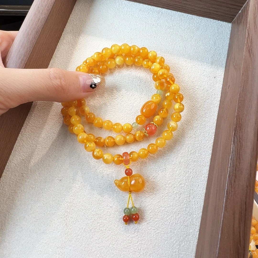 手链蜜蜡未镶嵌蜜蜡6.3mm