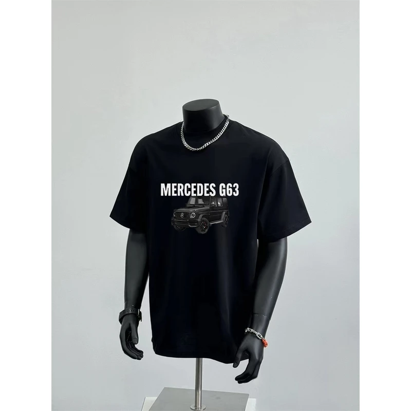 230克！重磅不透潮流oldschool汽车夏季短袖t恤百搭宽松上衣透气潮