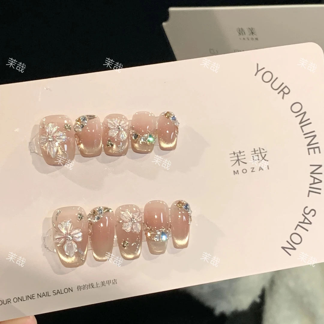 茉哉【花瓣月影】纯手工定制拆卸穿戴甲A3534