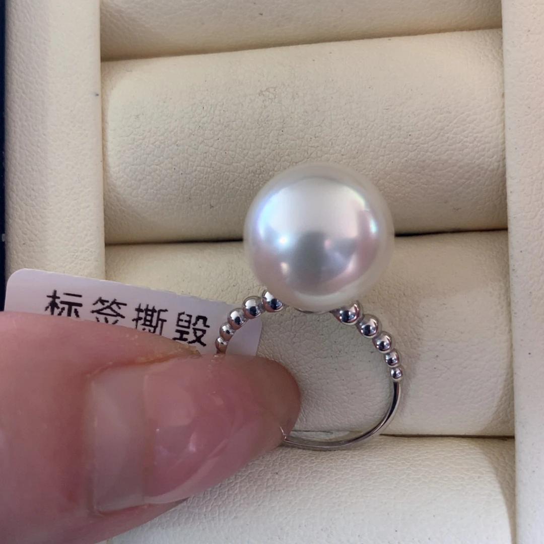 18K金镶嵌戒指海水珍珠