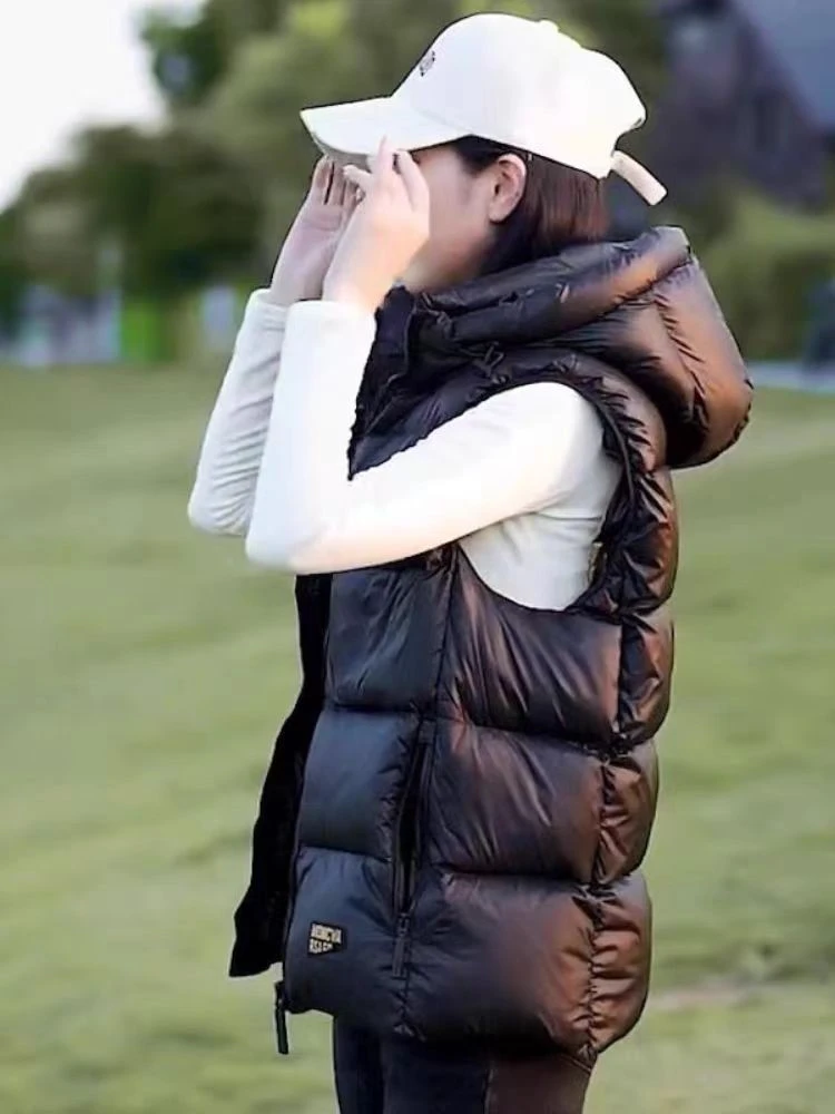 黑金鸭绒马甲加厚款男女同款羽绒服黑金羽绒服