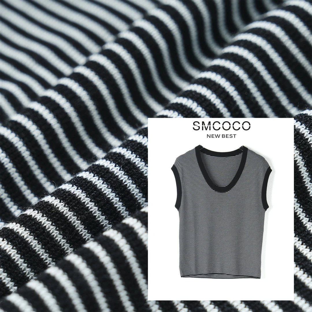 【重磅新款】小飞袖时尚休闲百搭夏季女设计条纹轻奢舒适T恤LX961