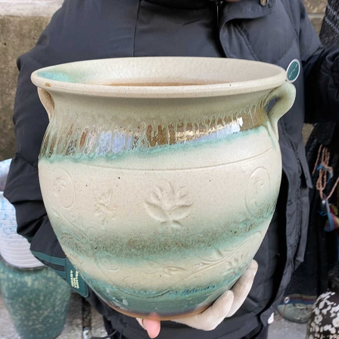 紫砂花盆正品口25高25