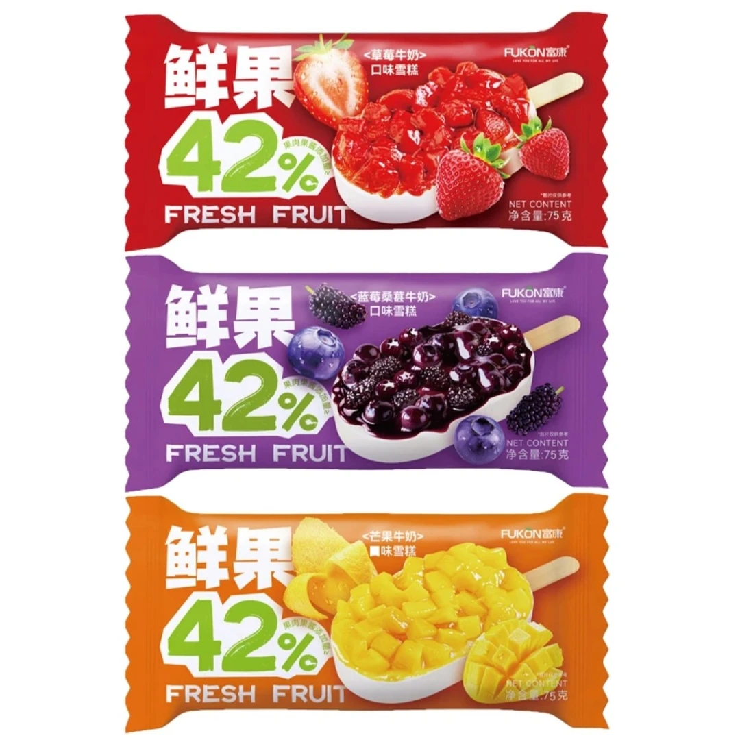 富康 鲜果42%牛奶水果口味雪糕