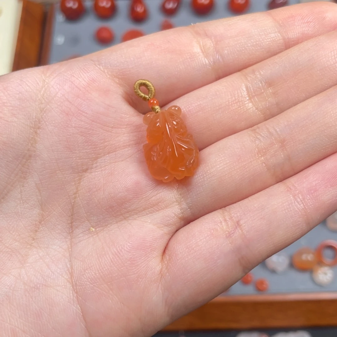 南红玛瑙金鱼未镶嵌咖**饭