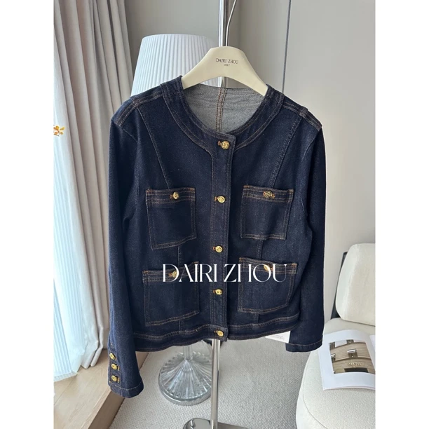 DAIRI  ZHOU▪️苏立美术馆   66棉立体剪裁牛仔外套简约百搭通勤款