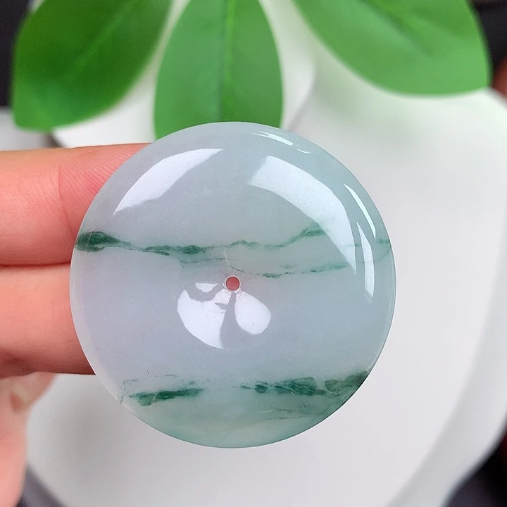 颈饰未镶嵌翡翠平安扣 36.1x5.8mm