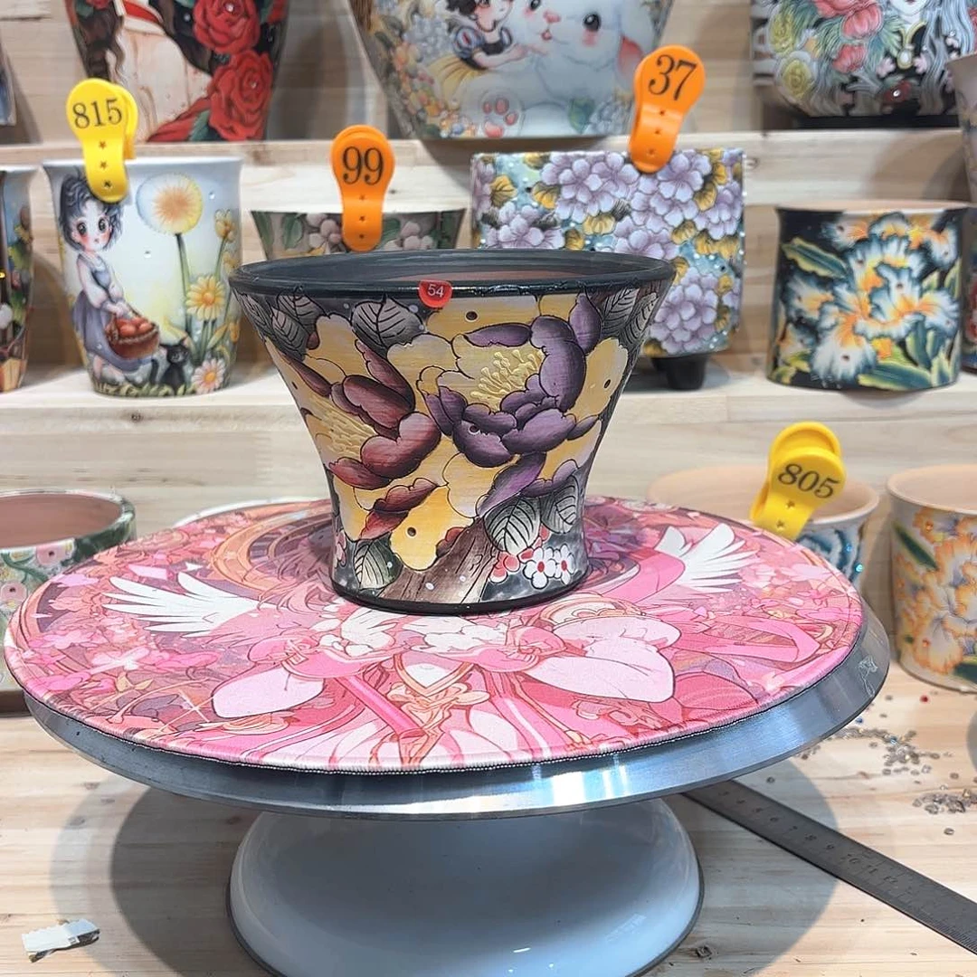 紫砂花盆手工花盆默认微瑕15/12