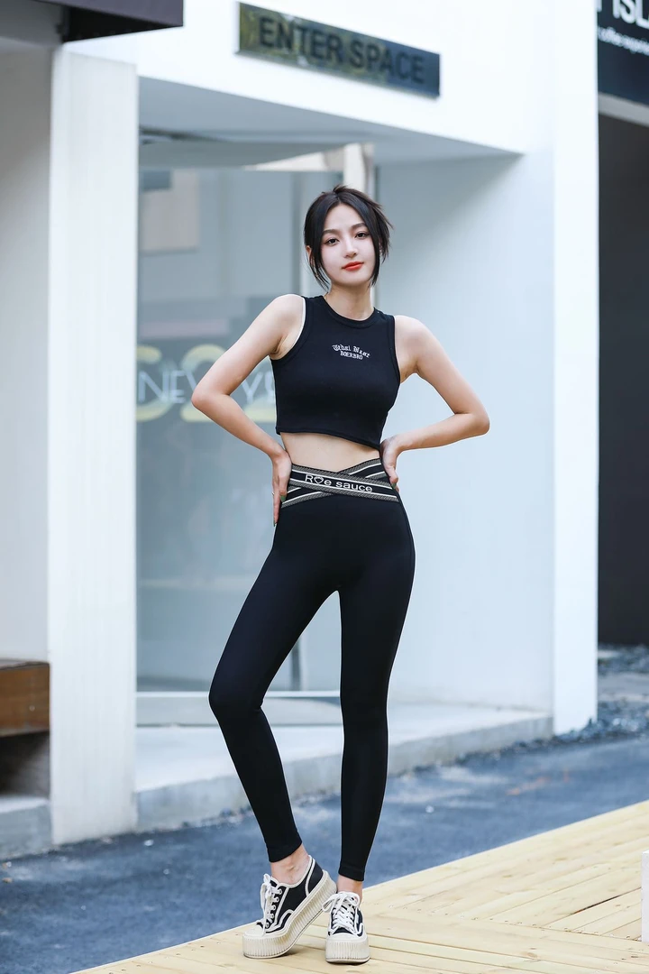 【思思专属】高腰女透气高弹力紧身裤健身裤训练弹力显瘦瑜伽服