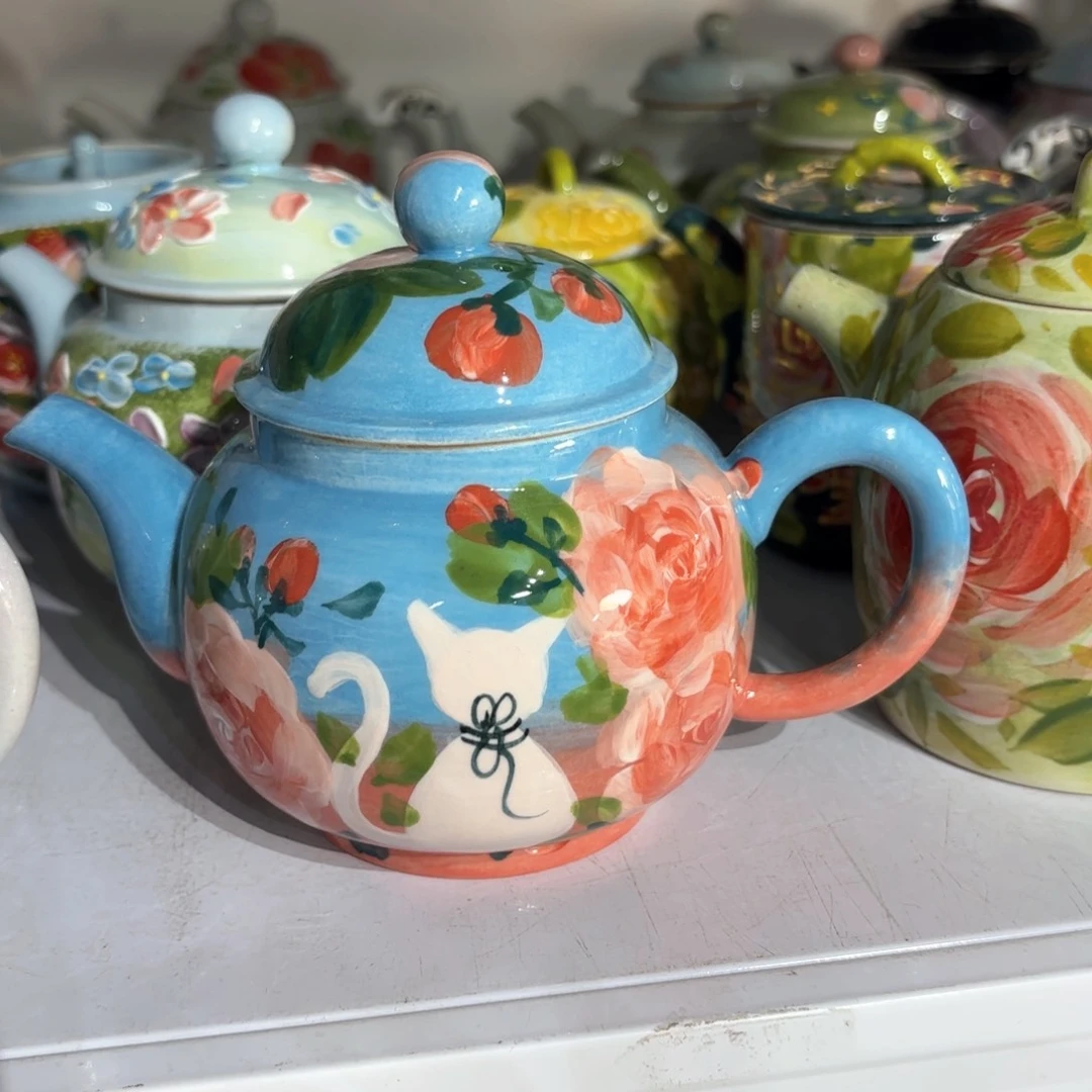 景德镇手绘高温釉下彩陶瓷茶具