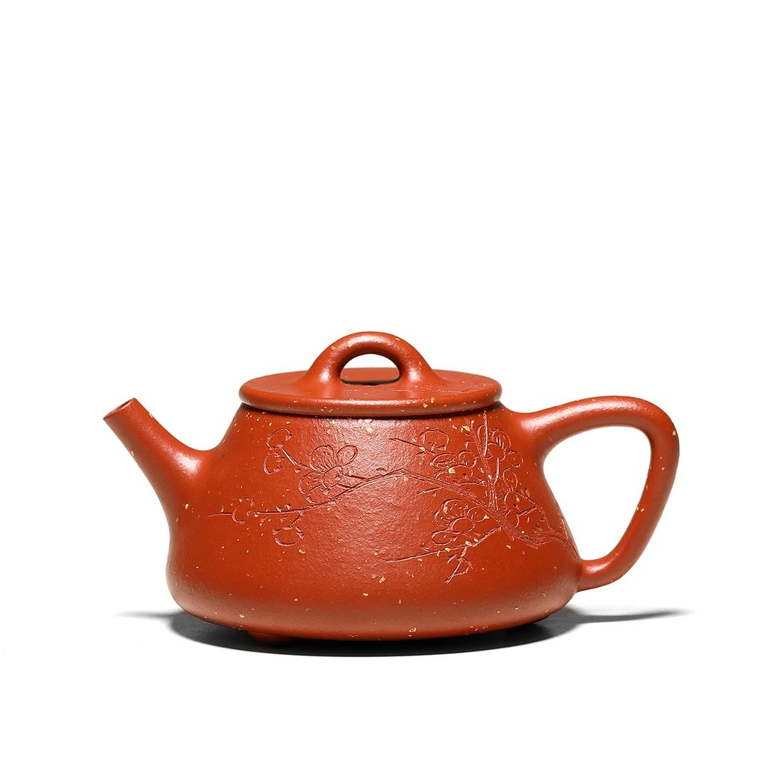 肖健 高士石瓢  朱泥调砂 100cc 全手工紫砂壶 陶长辉徒弟