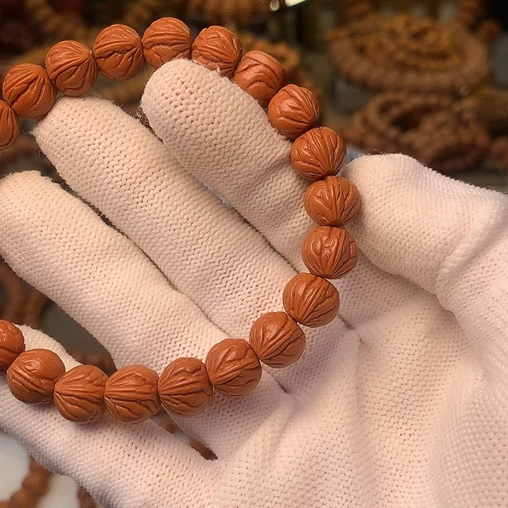 一***享桃核手串秦岭龙纹