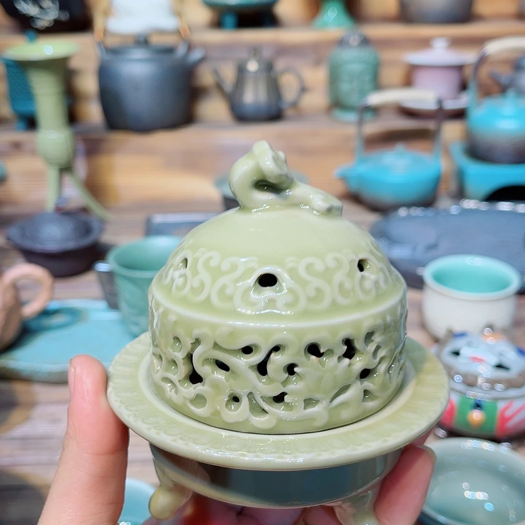 陶瓷香炉茶具摆件