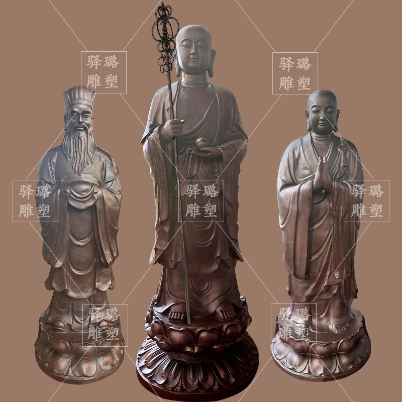 地藏王菩萨铜像纯铜文殊普贤菩萨观音菩萨雕像铸铜雕塑纯铜佛像