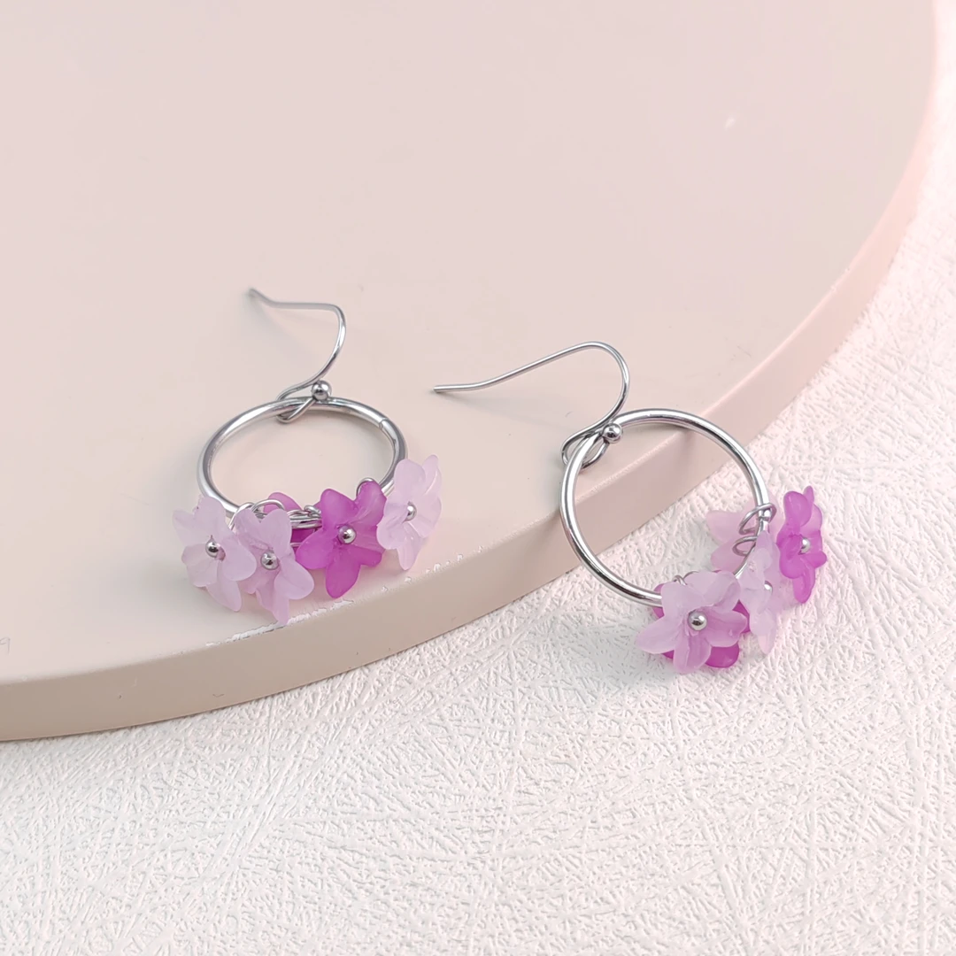 XUPING/旭平首饰 不锈钢亚克力耳饰 春日焕新时尚 GDM T001074369