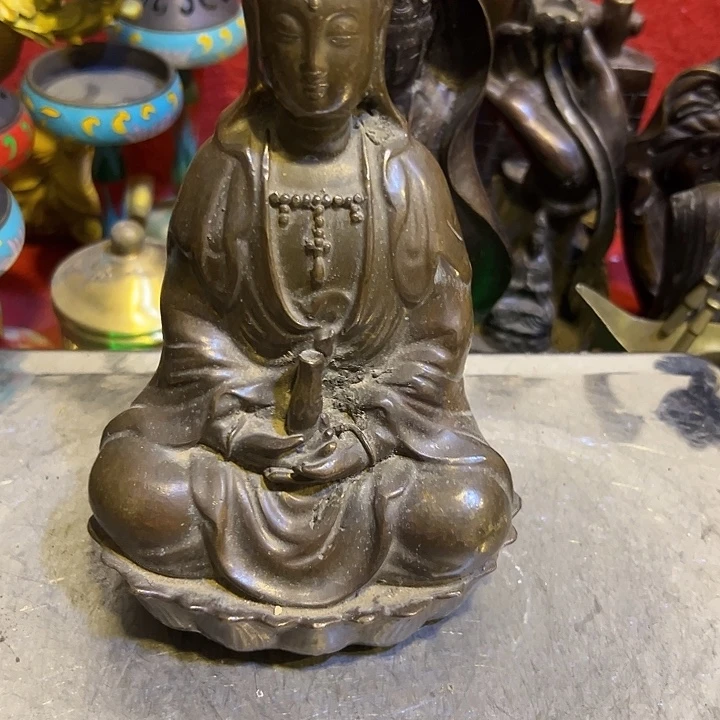 祥***哥黄铜摆件，文房工艺品摆件