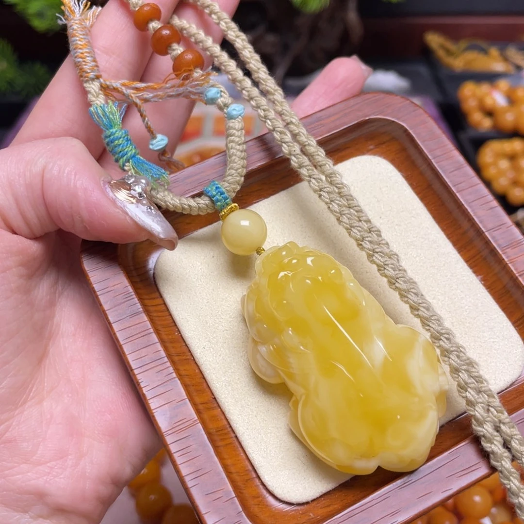蜜蜡颈饰未镶嵌项链
