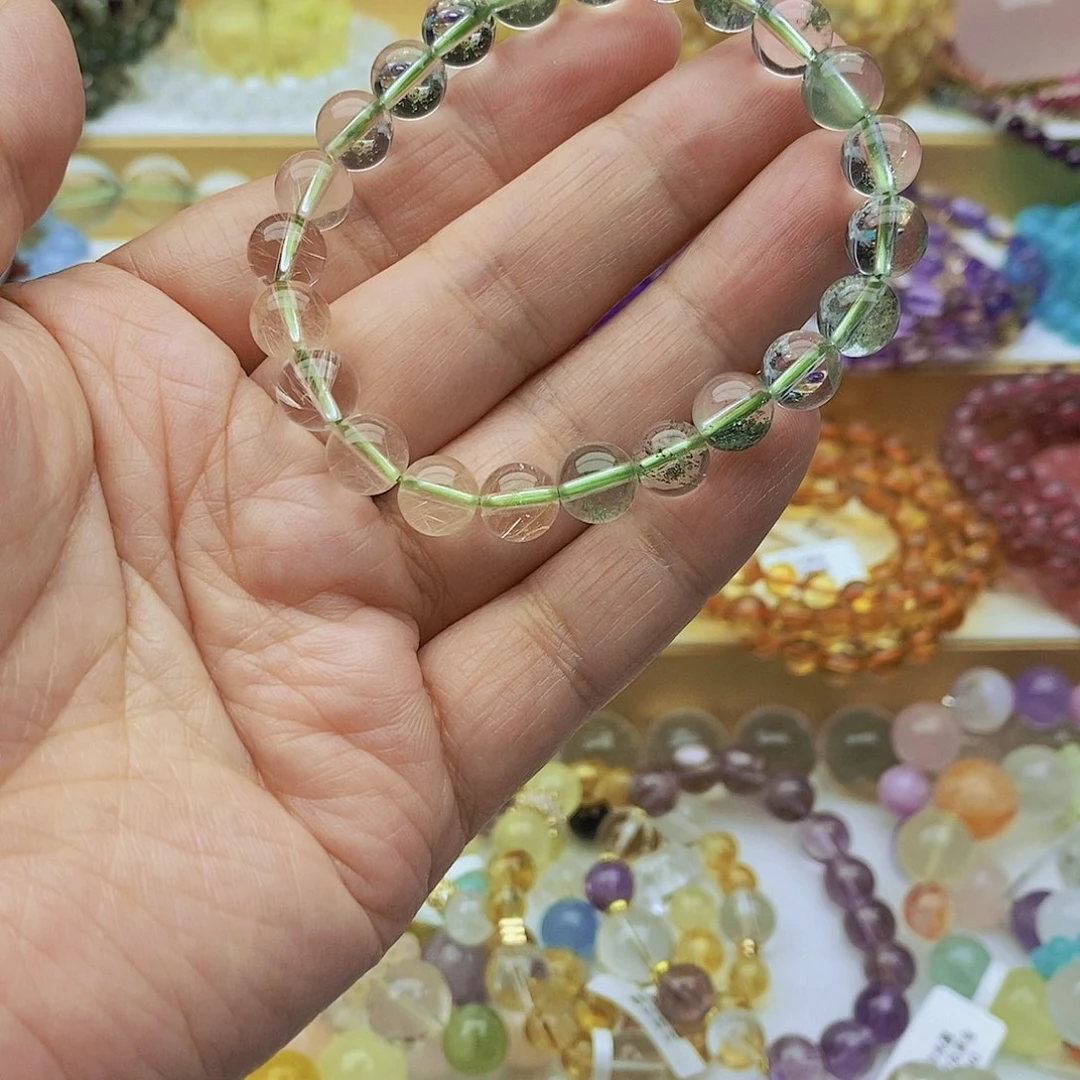 水晶手链未镶嵌绿幽灵发晶手链
