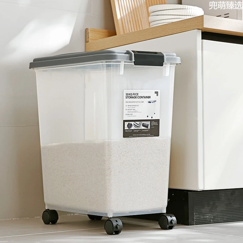 面粉桶50斤商用储存罐米家用储面箱装大米的容器米桶密封防虫防潮
