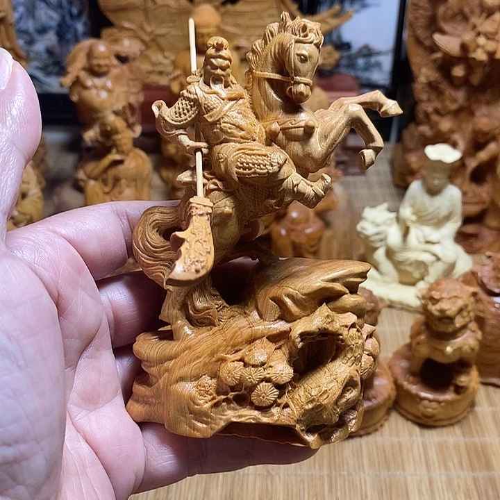 别***谁柏木（崖柏）关公骑马