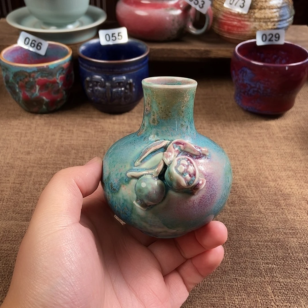 婉***扬瓷片钧瓷茶壶茶具