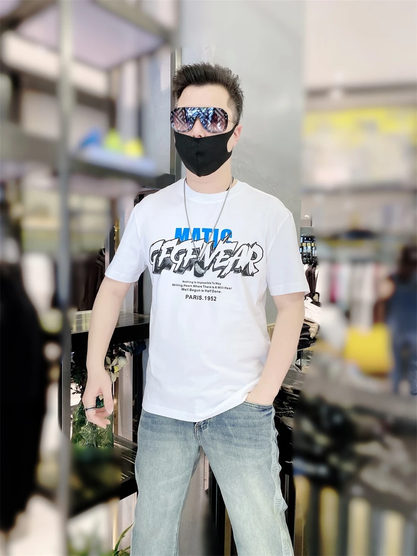 夏季男士时尚短袖韩版高品质百搭半袖圆领字母潮流休闲T恤