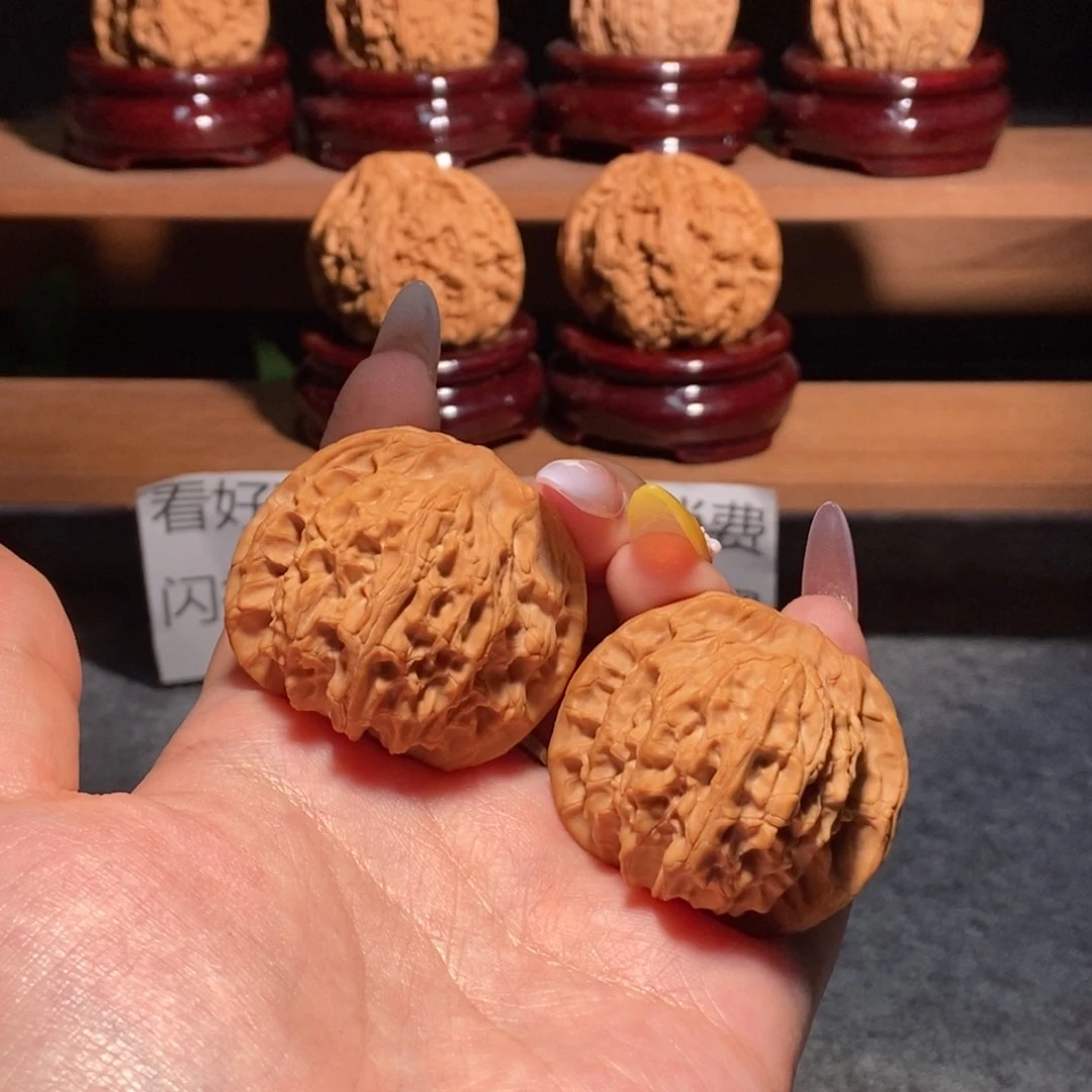 核桃手串/手链橙*C39平顶全品白茬