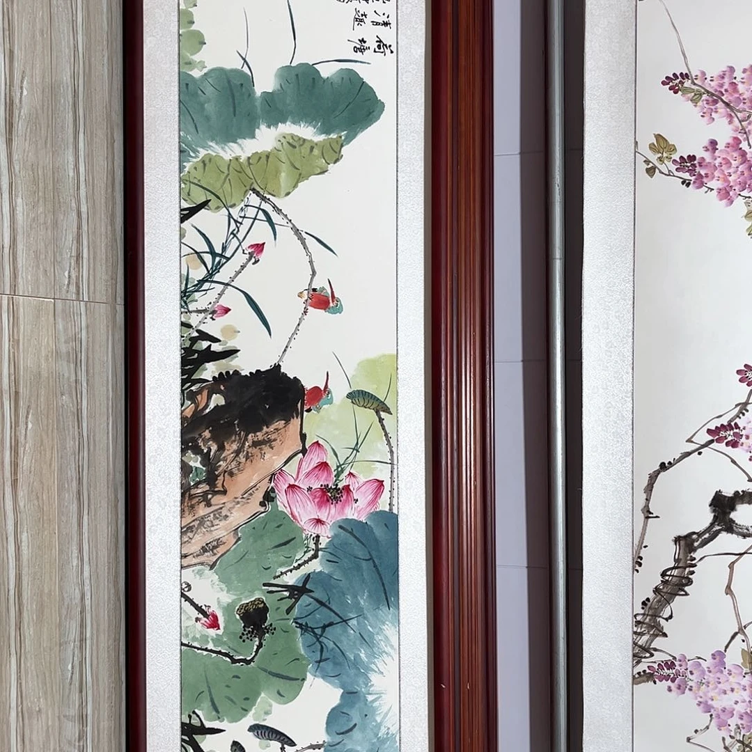 思***邪国画书画作品带框163×48