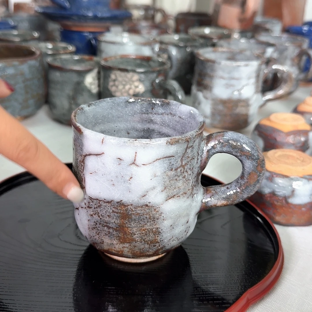 瓷片志野烧市容马克杯