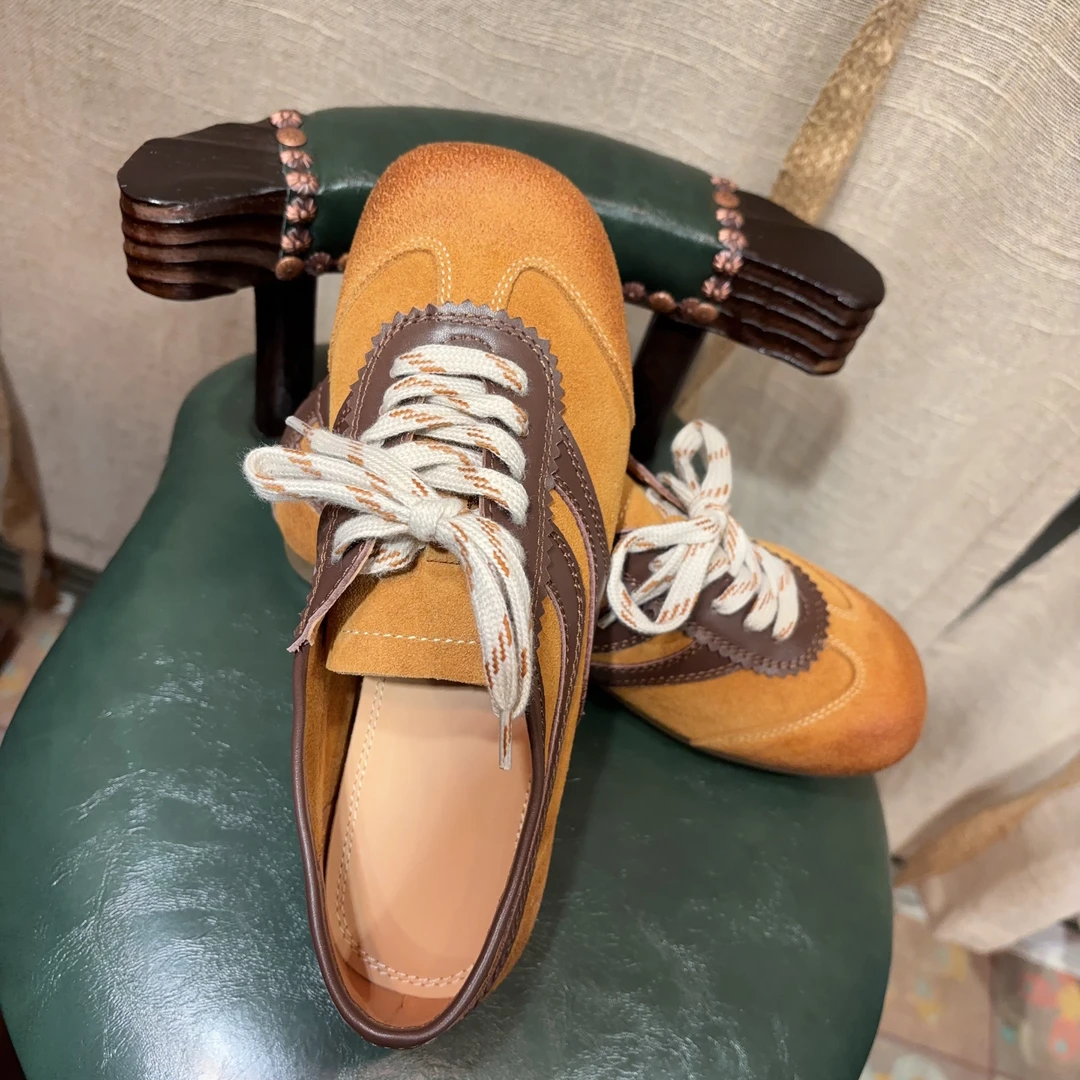 （自在）棕色复古休闲鞋