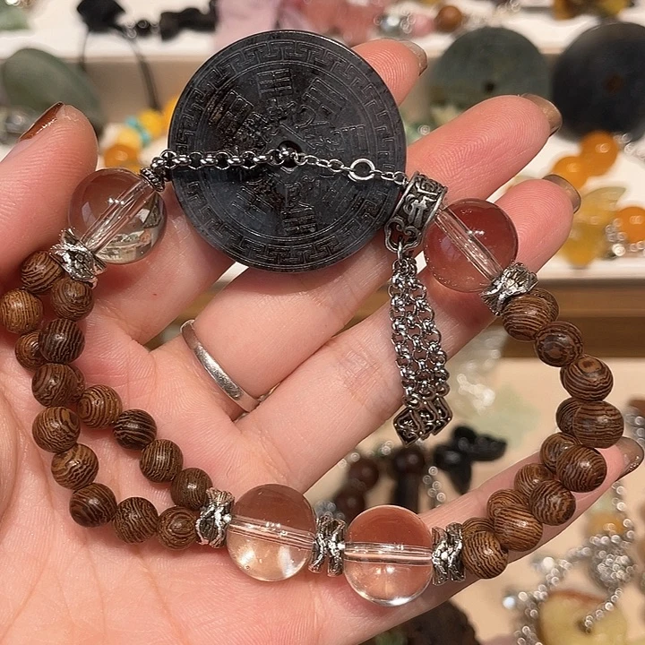 蛇纹石玉合金颈饰