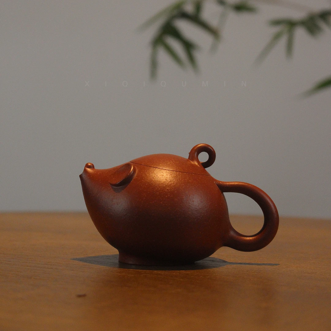 喜器 卢金祥-鼠来宝 生肖壶系列 约120cc 全手工手拉壶猪壶老鼠壶