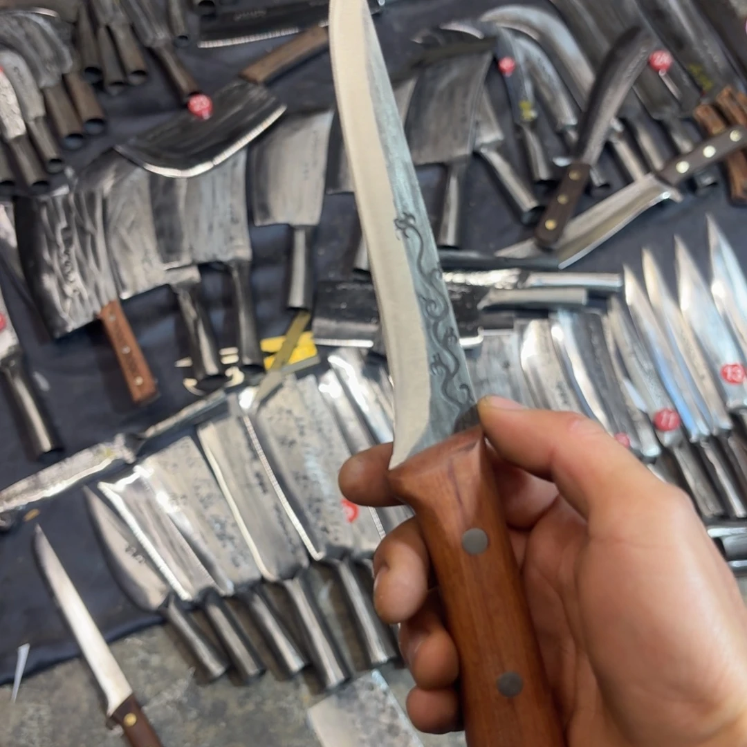高碳锰钢云南阿老表手工锻打刀