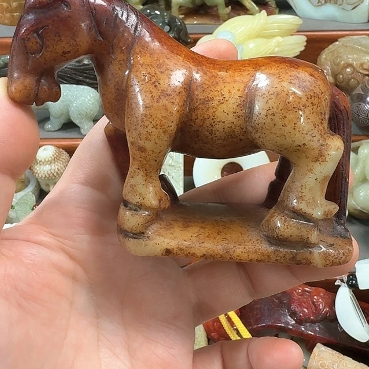 和田玉摆件未镶嵌塞**马