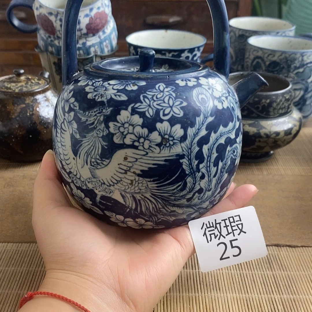 柠***儿手工手绘青花高温陶瓷