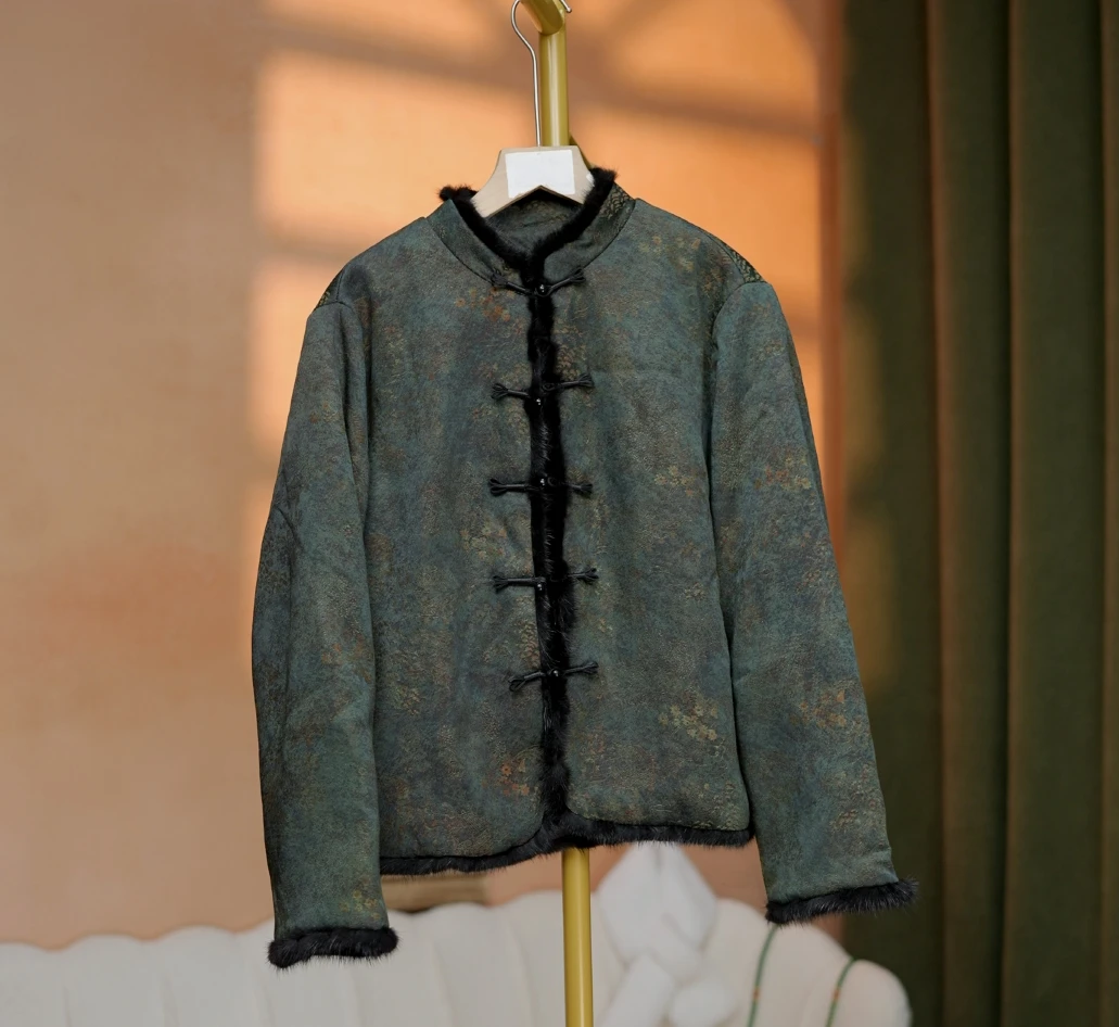 【烟雨楼阁】国风轻奢长袖棉服秋冬新款薄棉袄休闲百搭棉衣春季可穿