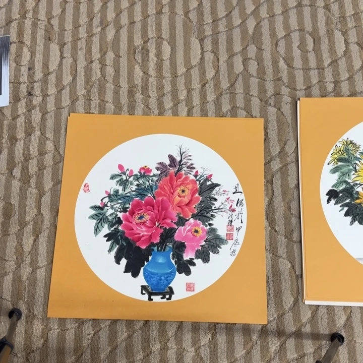 夜***枫国画花鸟等图案为一体