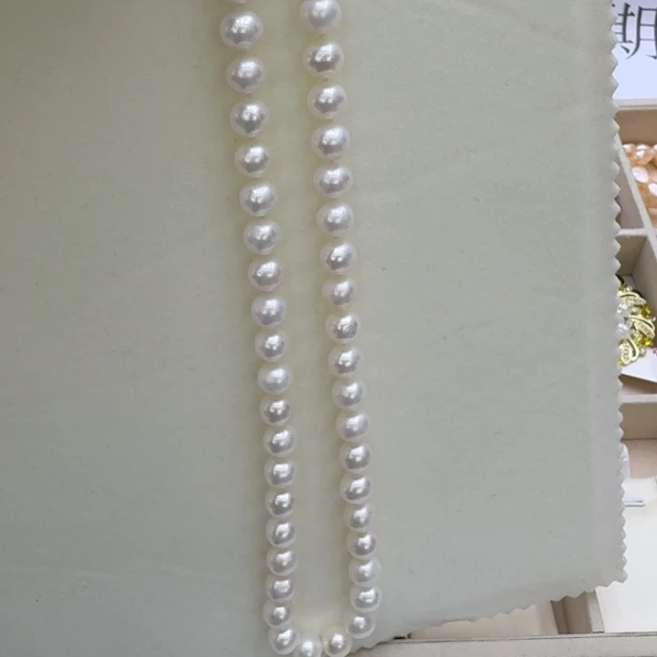 银S925镶嵌淡水珍珠颈饰198