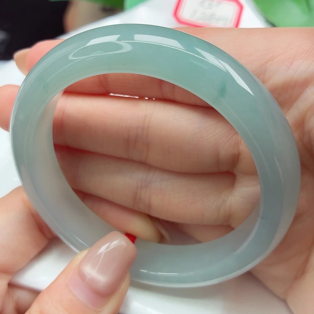 翡翠未镶嵌手镯正圈19号