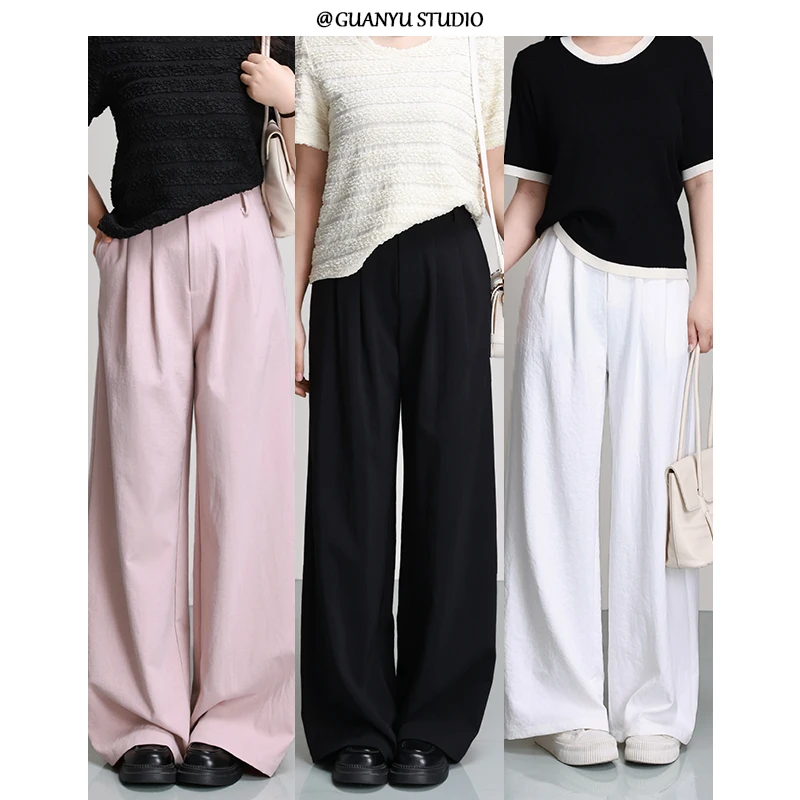 【休闲假日】蛋妹大码女装胖mm显瘦遮胯瘦腹休闲裤长裤DM26828