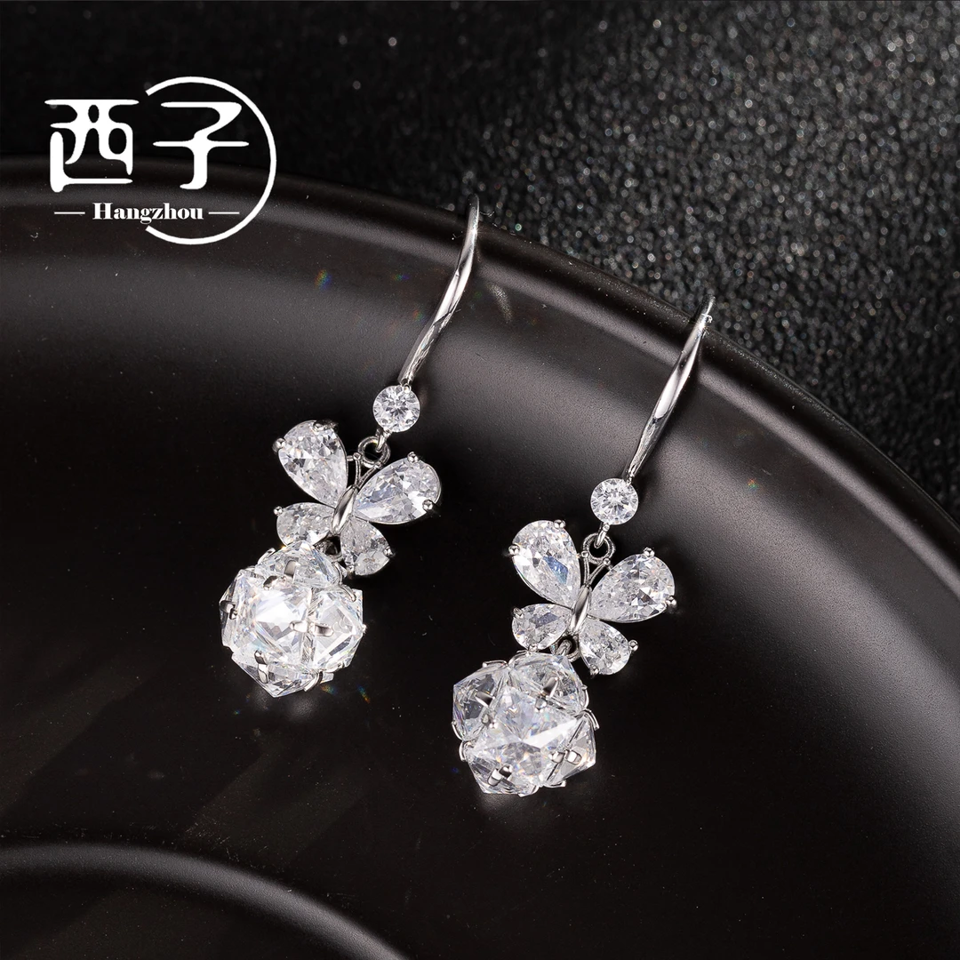 西子饰品高定镀18K金【星耀闪闪耳钩】2025春夏新品925银针防敏耳饰